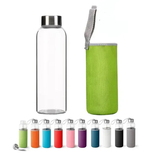 Clear Glass Water Bottle