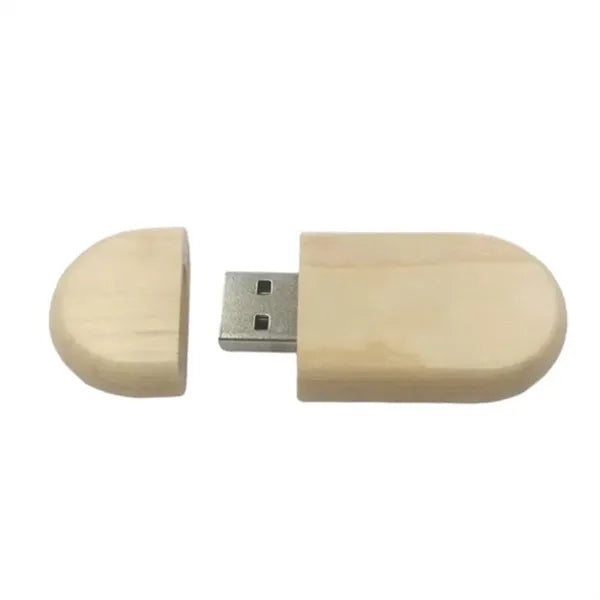 2 GB Ellipse Wood Usb Drive