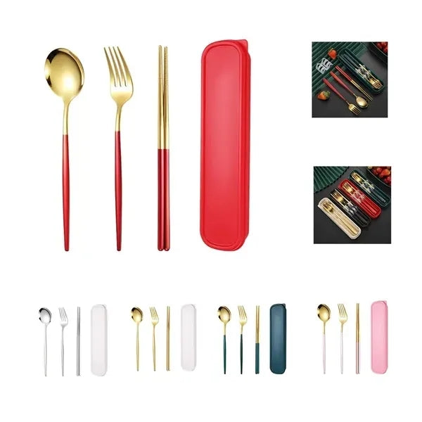 3-Piece Travel Utensils With Case