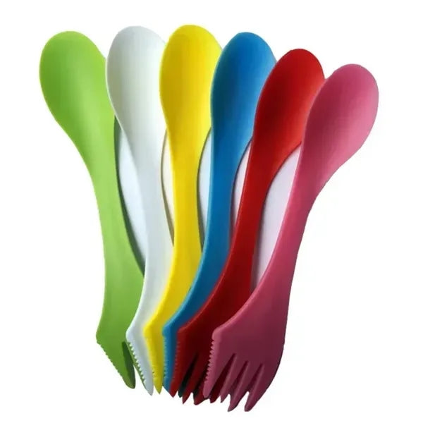3 in 1 Colorful Sporks Versatile