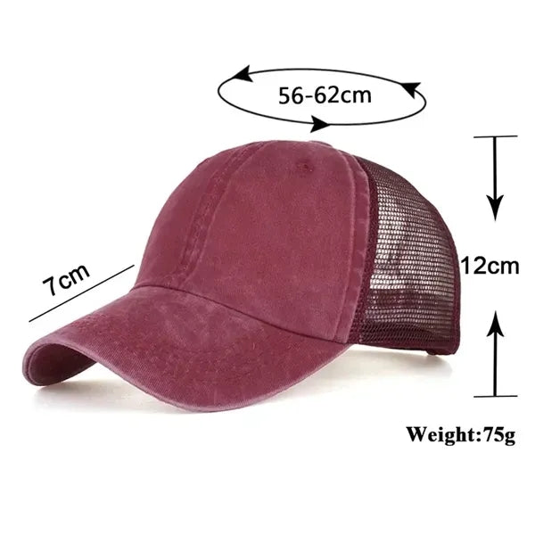 Distressed Ponytail Baseball Cap