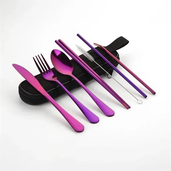 Stainless Steel Flatware Set Portable