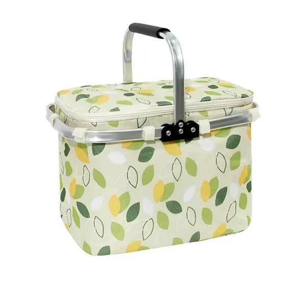 Picnic Basket with Aluminium Handle for Travel