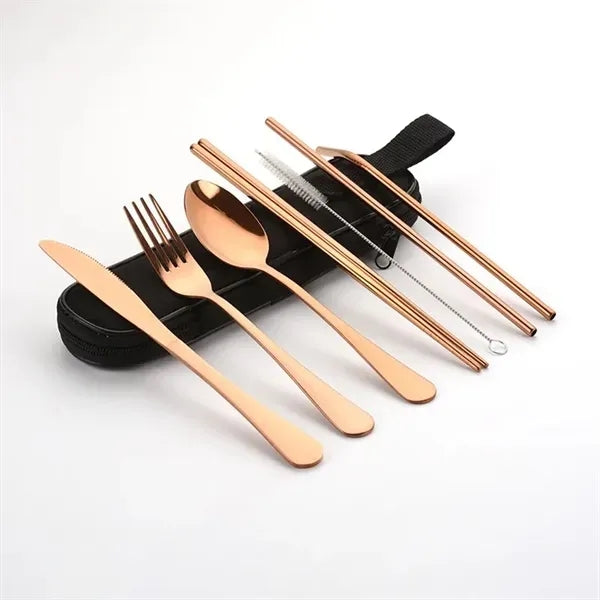 Stainless Steel Flatware Set Portable
