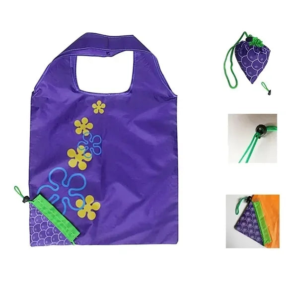 Fold Pull Cord Shopping Grape Bag