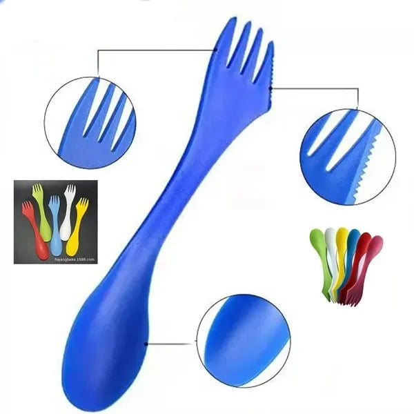 3 in 1 Colorful Sporks Versatile