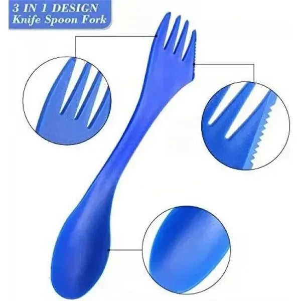 3 in 1 Colorful Sporks Versatile