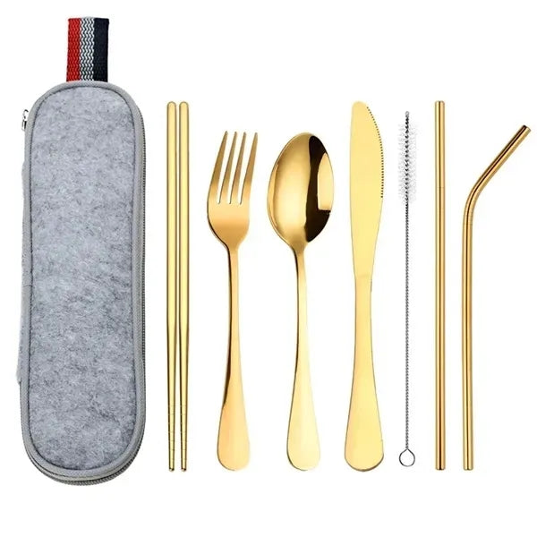 Stainless Steel Flatware Set Portable