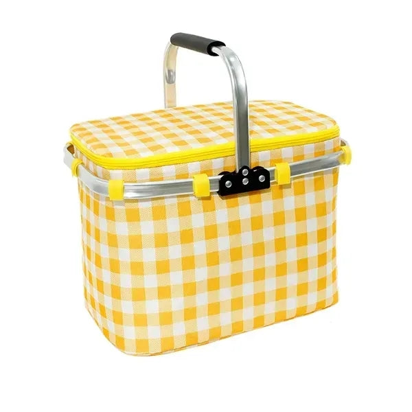 Picnic Basket with Aluminium Handle for Travel