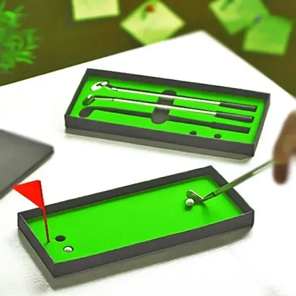 Mini Desktop Golf Ball Pen Set
