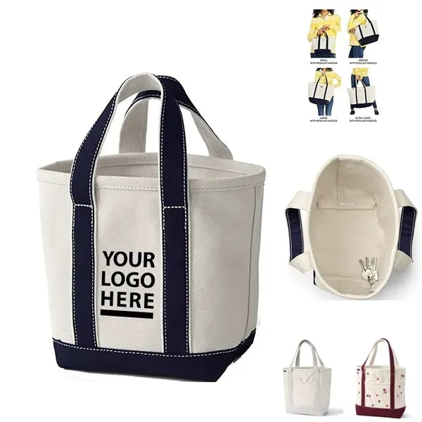 Open Top Canvas Tote Bag