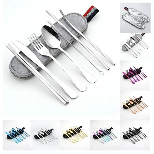 Stainless Steel Flatware Set Portable