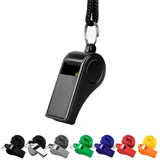 Plastic Whistles with Lanyard