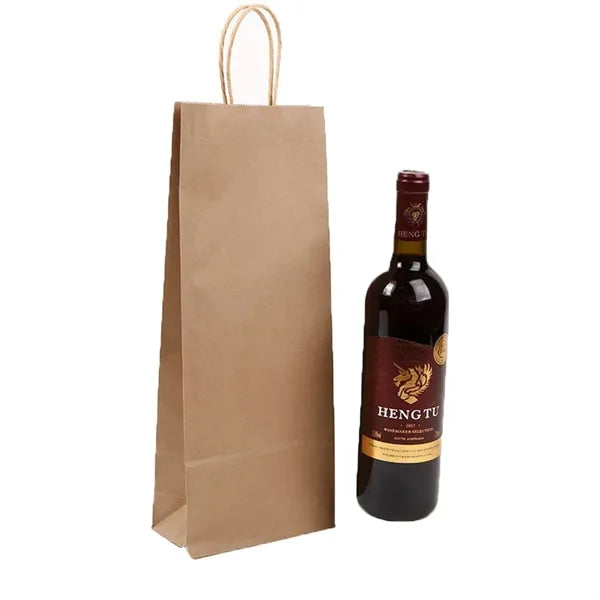 Recycled 1-Bottle Paper Wine Totes