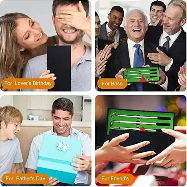 Mini Desktop Golf Ball Pen Set