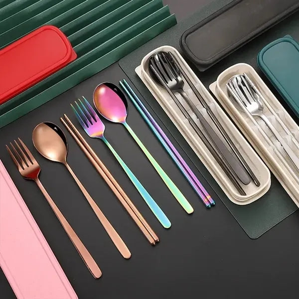 3-Piece Travel Utensils With Case
