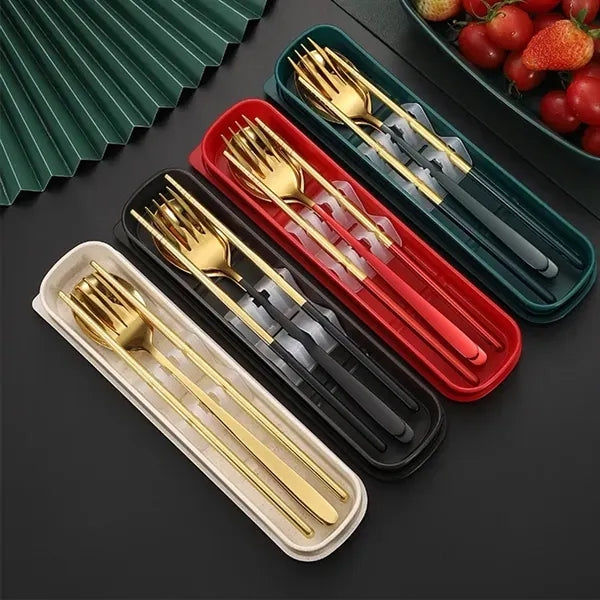 3-Piece Travel Utensils With Case