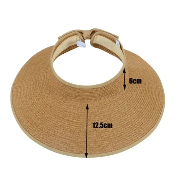 Foldable Cool Straw Hat with Large Brim