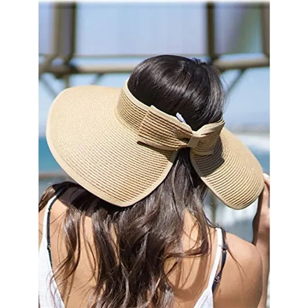 Foldable Cool Straw Hat with Large Brim