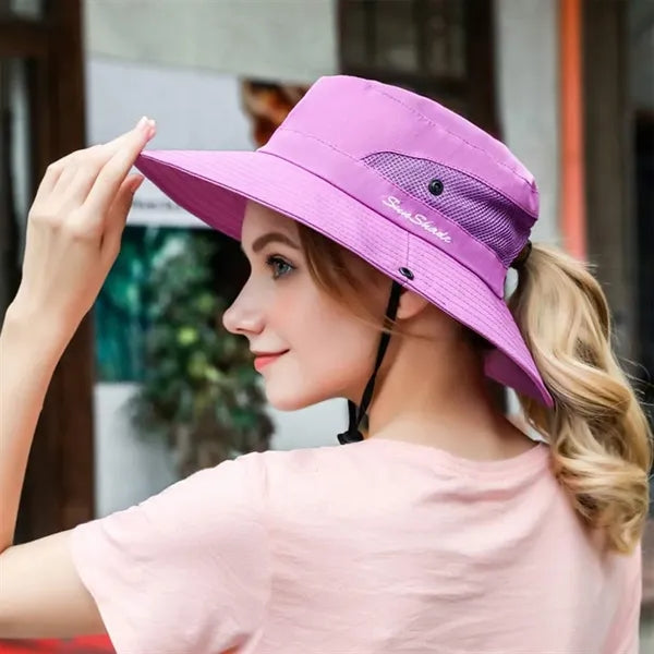 Cooling Mesh Ponytail Hole Cap