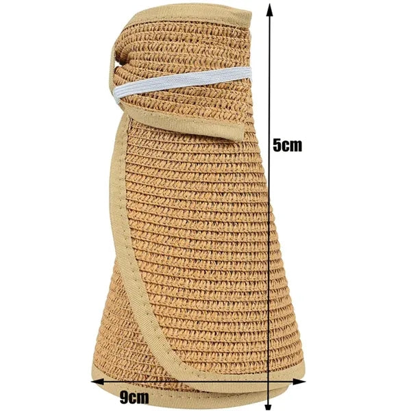 Foldable Cool Straw Hat with Large Brim