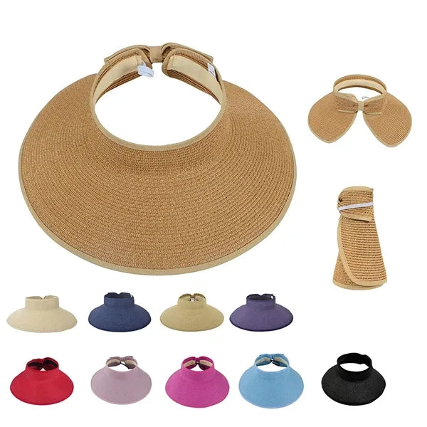 Foldable Cool Straw Hat with Large Brim