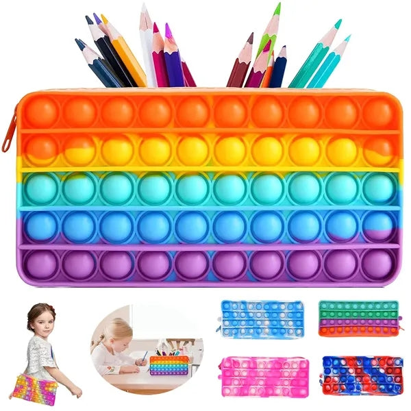 Pop Pencil Case Sensory Silicone Bubble Toy Stationery