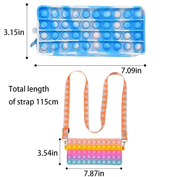 Pop Pencil Case Sensory Silicone Bubble Toy Stationery