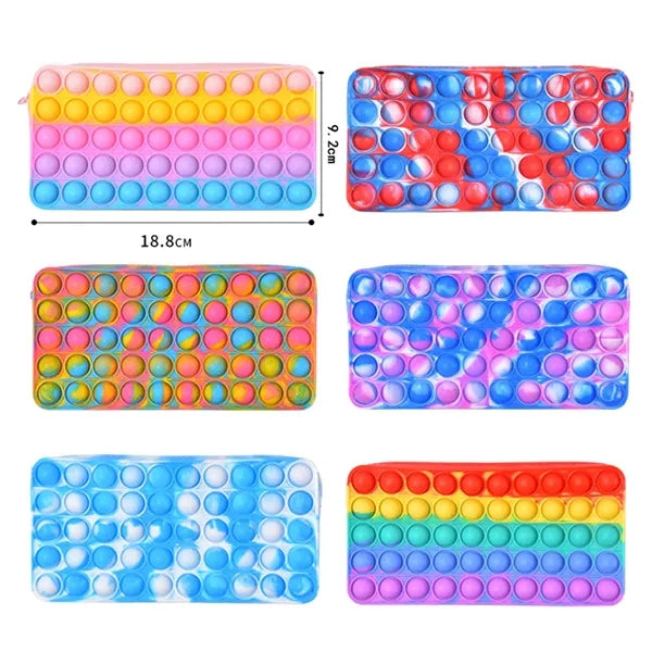 Pop Pencil Case Sensory Silicone Bubble Toy Stationery