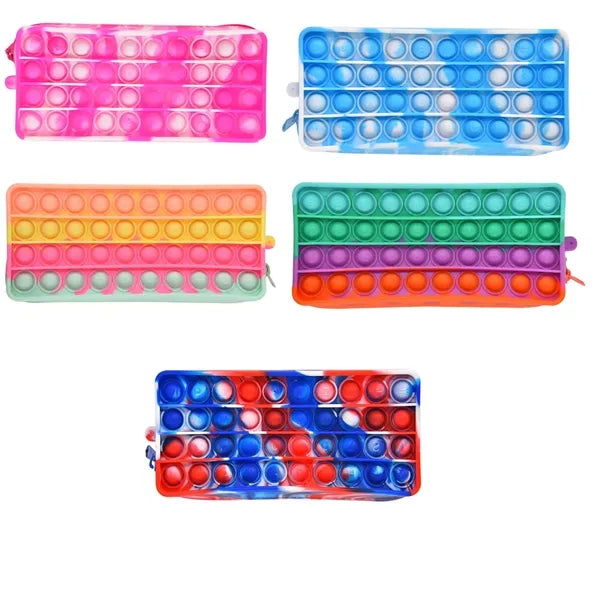 Pop Pencil Case Sensory Silicone Bubble Toy Stationery