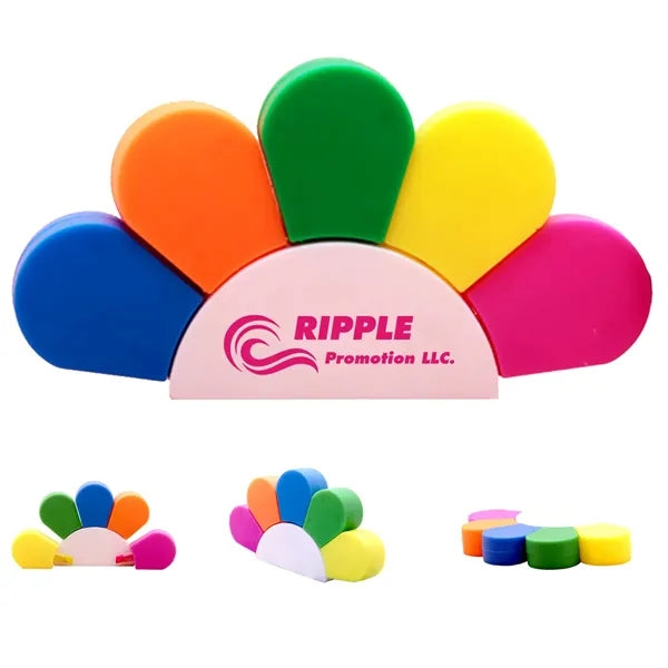 5 in 1 Flower Watercolor Fluorescent Pen Petals Highlighters