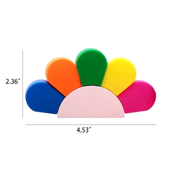 5 in 1 Flower Watercolor Fluorescent Pen Petals Highlighters