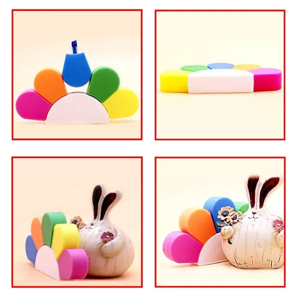 5 in 1 Flower Watercolor Fluorescent Pen Petals Highlighters