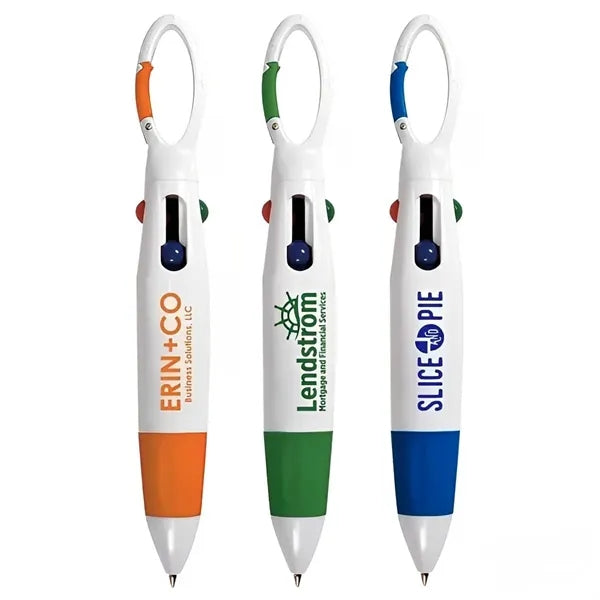 Multi-functional 4-color pen with keychain