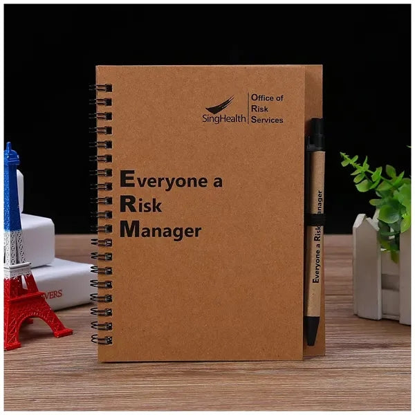 A5 Spiral Notebook with pen