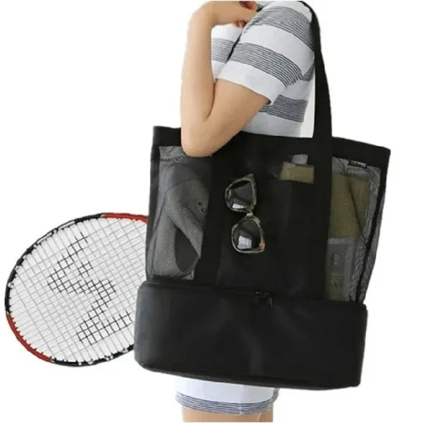 2 in 1 Beach Mesh Cooler Bag