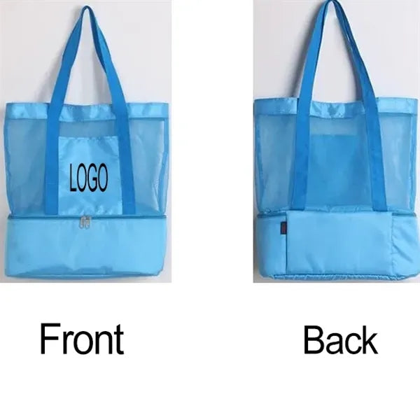 2 in 1 Beach Mesh Cooler Bag
