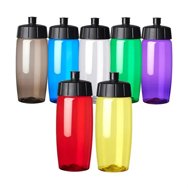 Push Spout Plastic Water Bottle, 19 oz.