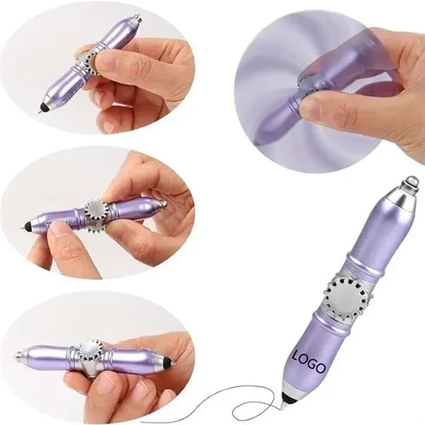 Rotatable Gel Pen With LED Light