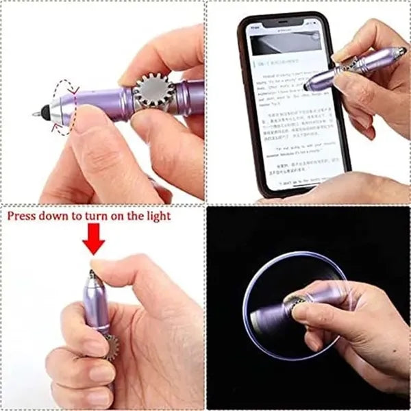 Rotatable Gel Pen With LED Light
