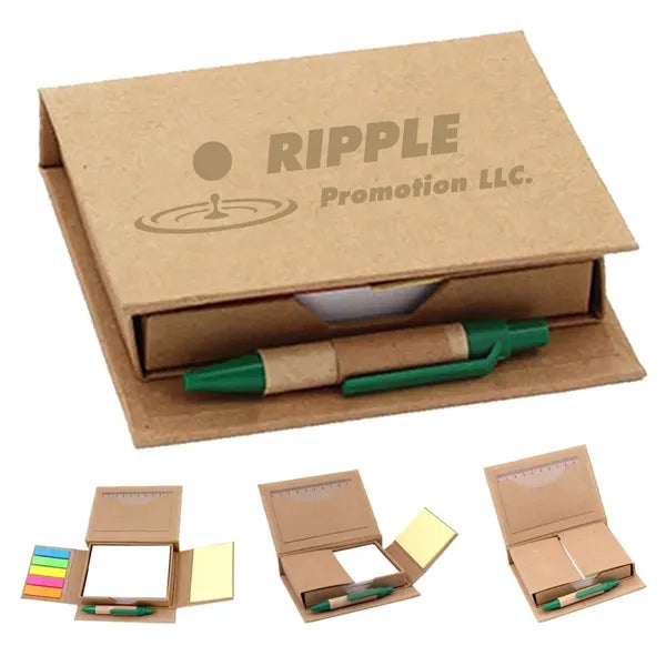 Eco Sticky Notes Box Set Memo Pad with White Paper and Pen