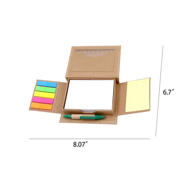 Eco Sticky Notes Box Set Memo Pad with White Paper and Pen