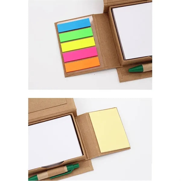 Eco Sticky Notes Box Set Memo Pad with White Paper and Pen