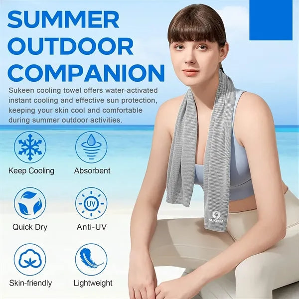 Breathable Chilly Towel with carry bottle
