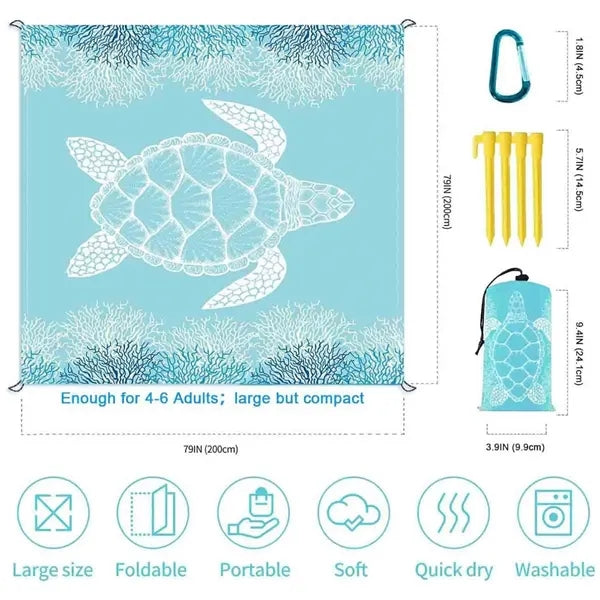 Large Sandproof Beach Blanket (79in*79in)
