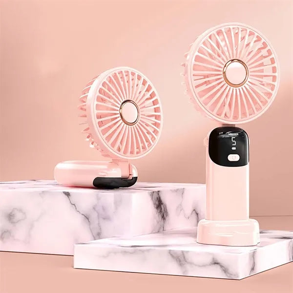 Small Foldable Portable LED Digital Fan