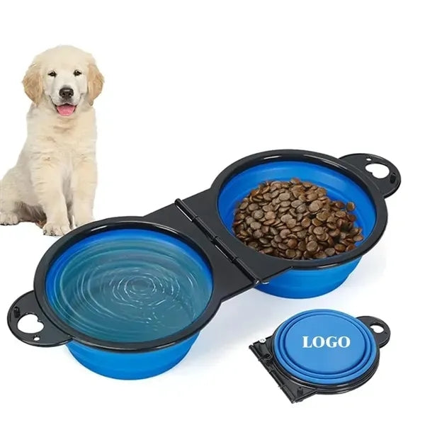 Collapsible Double Dog Bowl