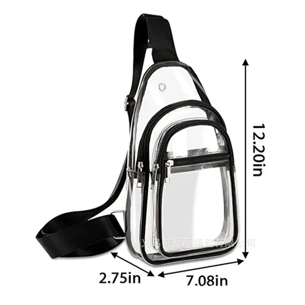 Women Personalized Travel PVC Clear Crossbody Purse Bags