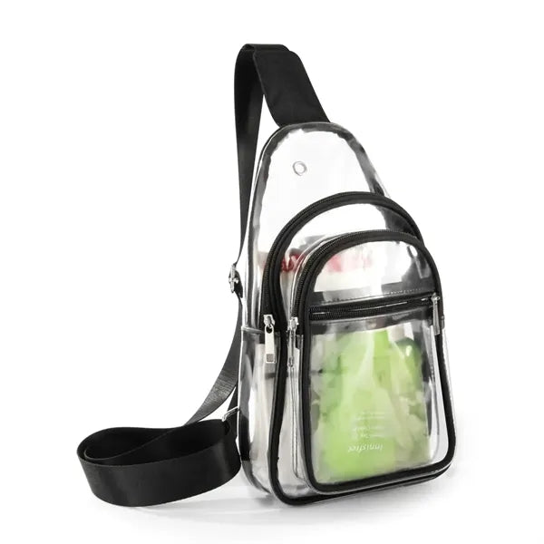 Women Personalized Travel PVC Clear Crossbody Purse Bags