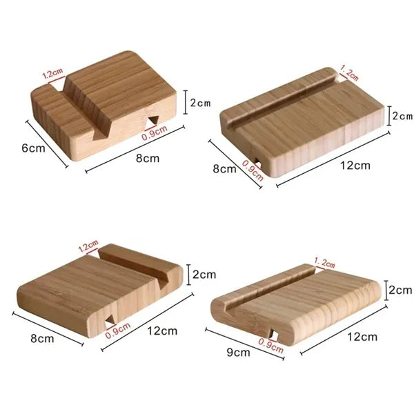 Bamboo Cell Phone Stand Wooden Tablet